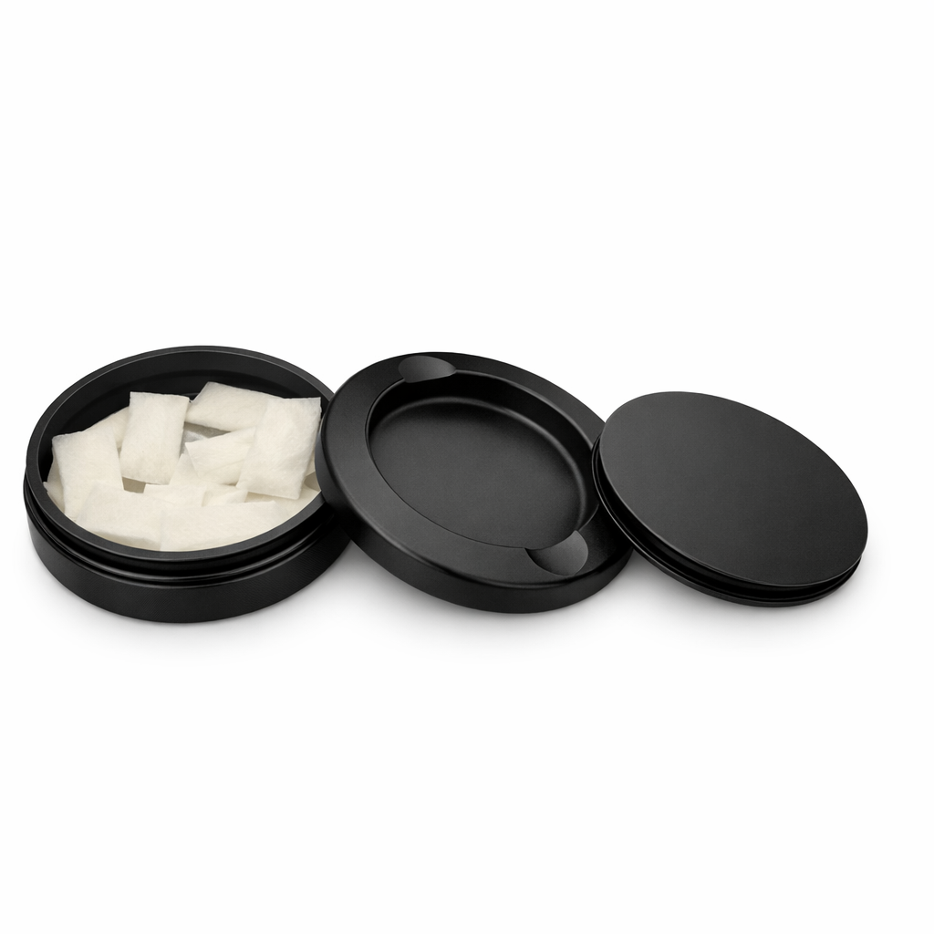 DeckyGo Black Nicotine Pouch Storage Tin