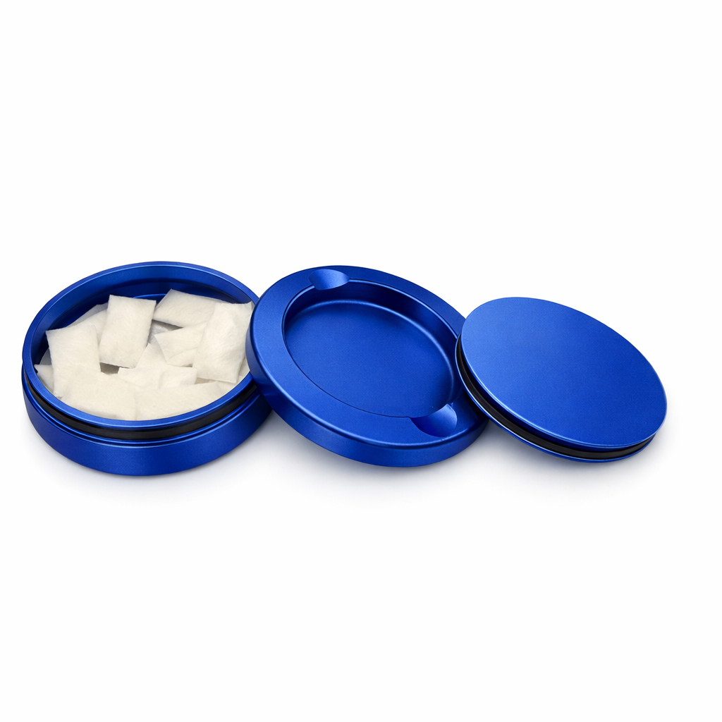 DeckyGo Blue Nicotine Pouch Storage Tin