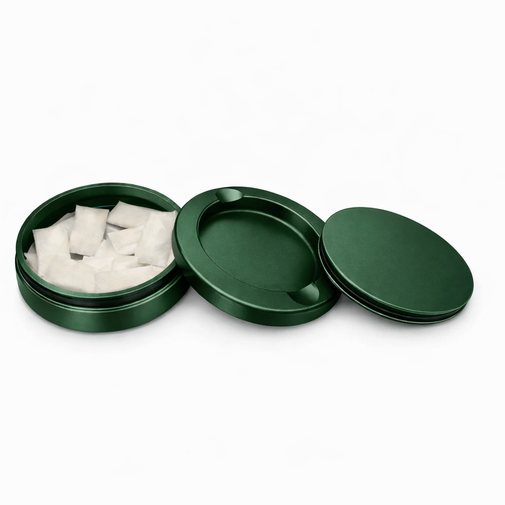 DeckyGo Green Nicotine Pouch Storage Tin