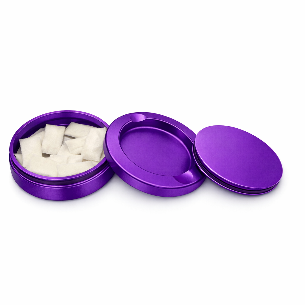 DeckyGo Purple Nicotine Pouch Storage Tin